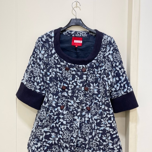 NWOT Alexander McQueen Style Elle Floral Embroidered Jacket Coat Sz 11, L. - Picture 2 of 7